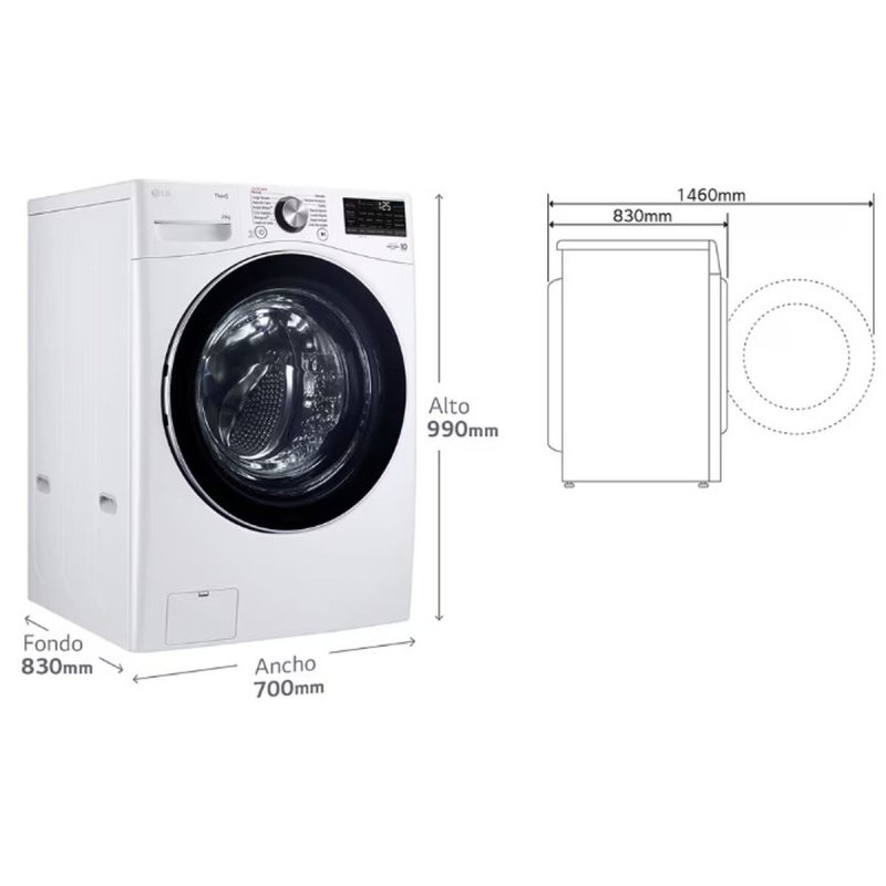 Detalle 2 de LG F0P3CYV2W Lavadora 20 kg Wifi
