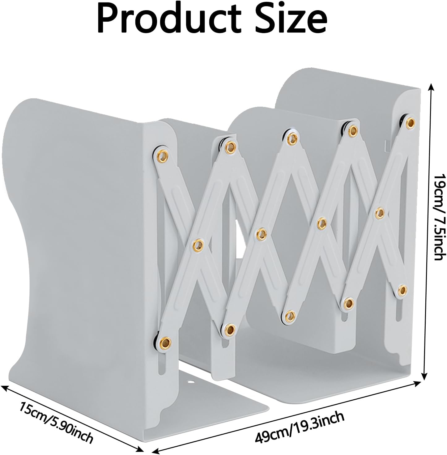 Thumbnail 1 de Book Ends Adjustable Metal Book Ends
