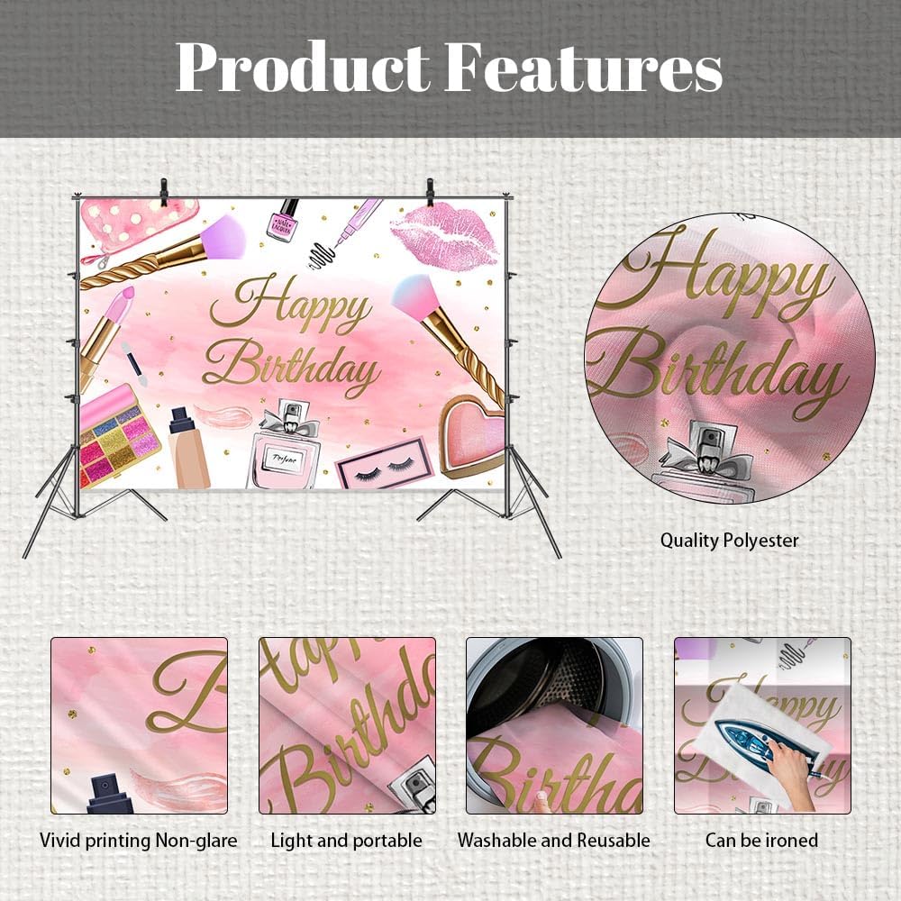 Thumbnail 5 de MEHOFOND 7x5ft girl birthday background banner (2.1 x 1.5m) for cake smash, party photos and studio use