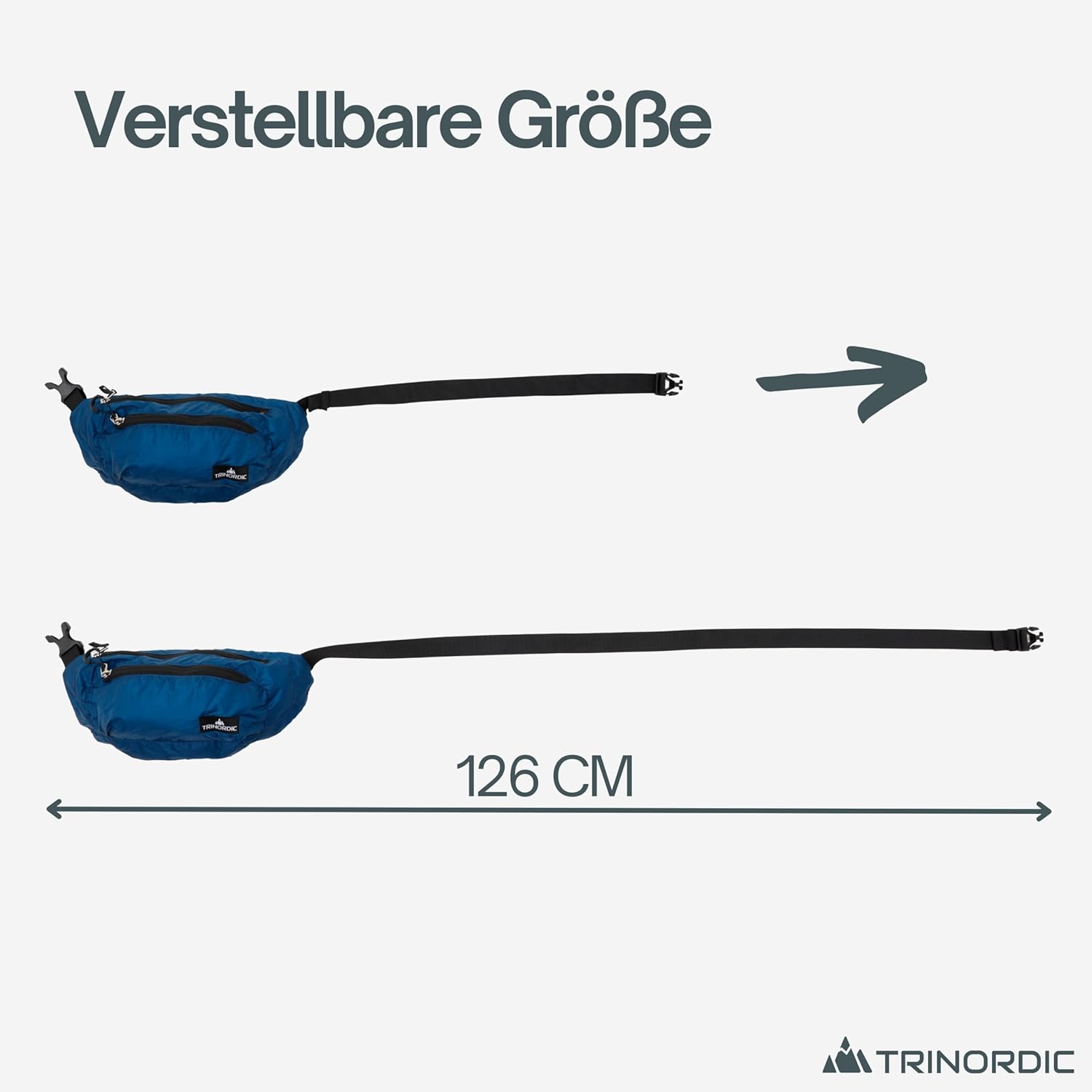 Thumbnail 5 de Trinordic 2L Multipocket EDC Bauchtasche – wasserabweisendes Nylon mit YKK-Reißverschlüssen, verstellbarer Gurt (unisex)