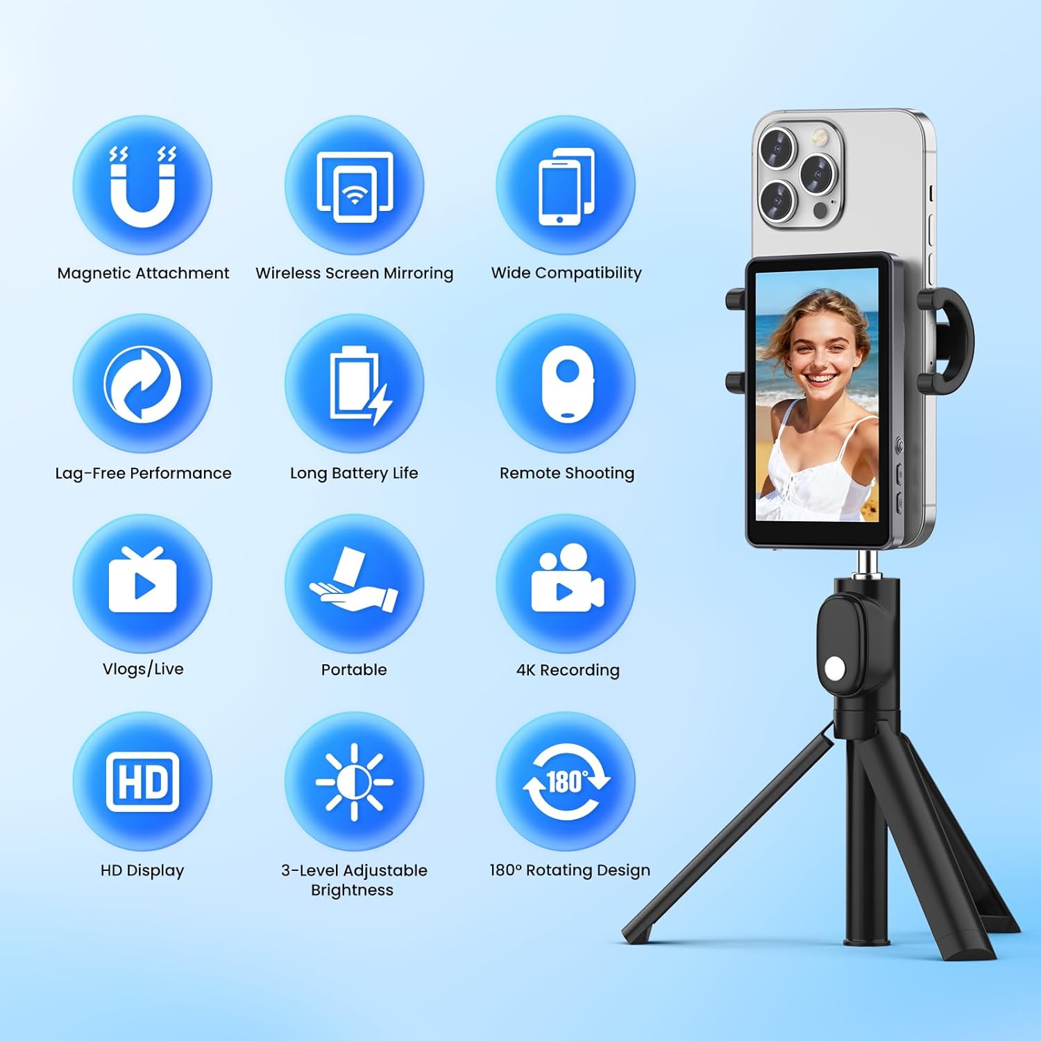 Detalle 2 de Lucksky Vlog Selfie Monitor