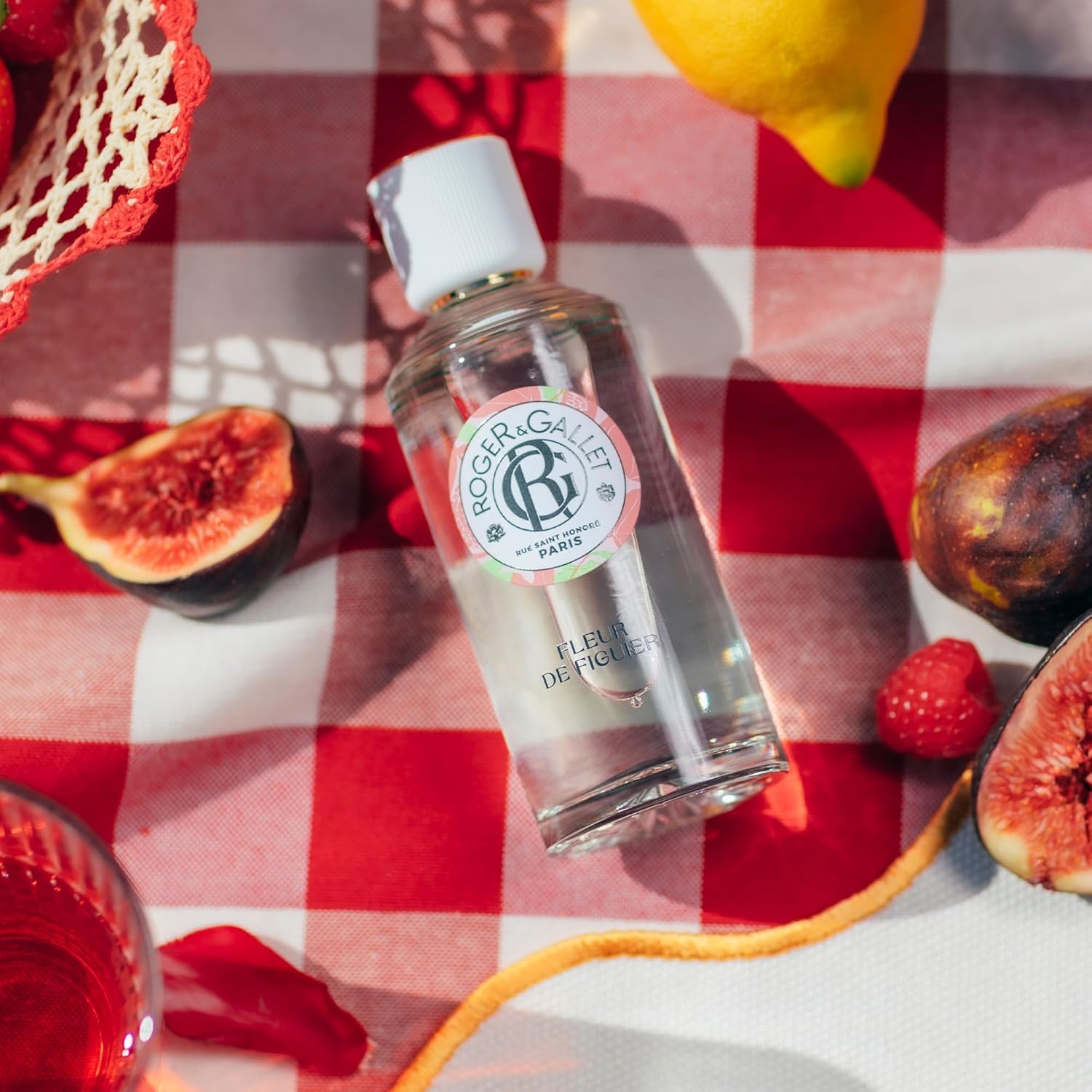 Detalle de RogerGallet Coffret Femme Fleur de Figuier et Rose – Eau de Parfum Relaxante et Parfum Solide Rose – édition Fête des Mères