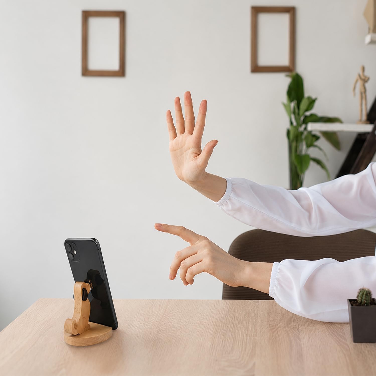 Thumbnail 6 de IHONYI wooden phone stand for dog lovers
