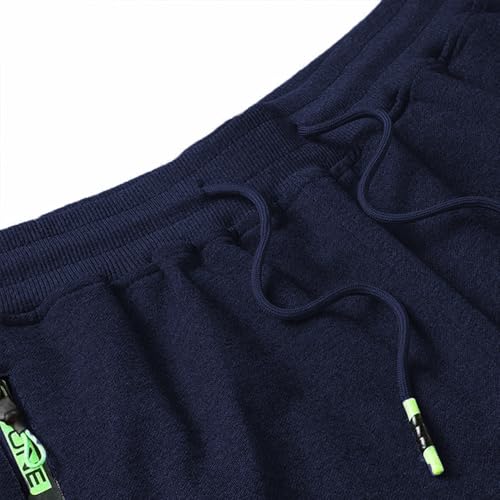 Detalle 1 de ZOXOZ Verano Pantalón Corto Hombre Shorts con Bolsillos Laterales – Algodón y Elástico, Azul L