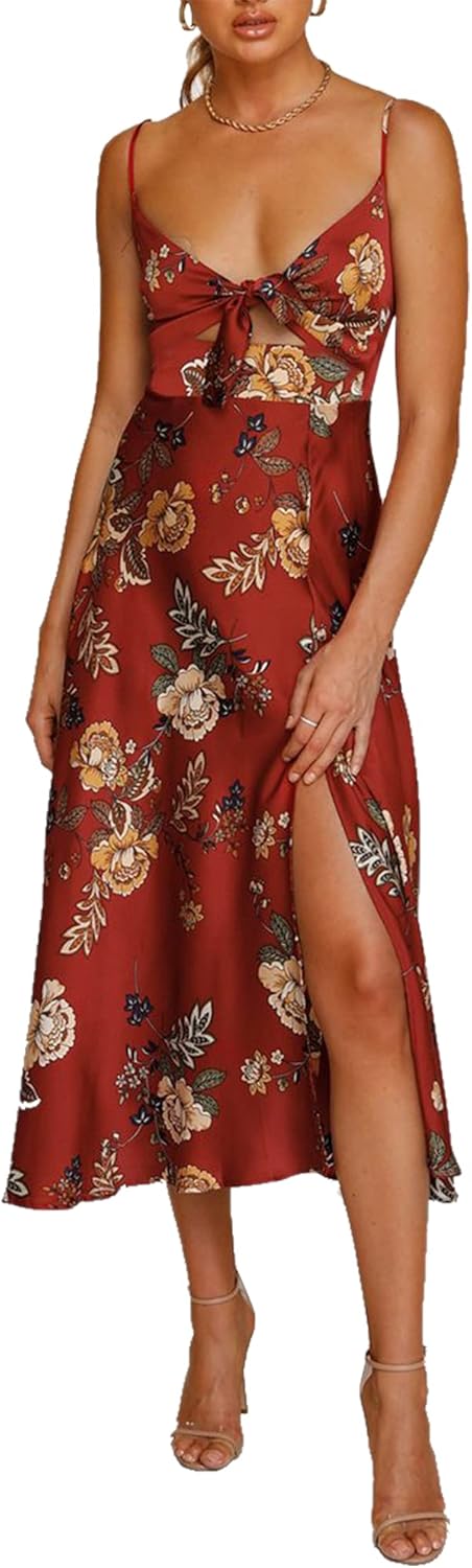 Thumbnail 5 de Fashionme Satin Spaghetti Strap Midi Dress