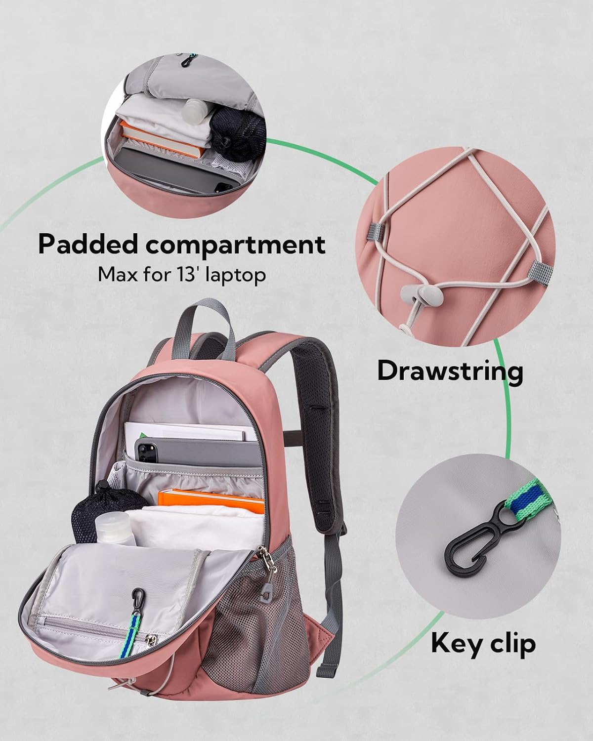 Detalle de Waterfly 12L hiking backpack with chest strap