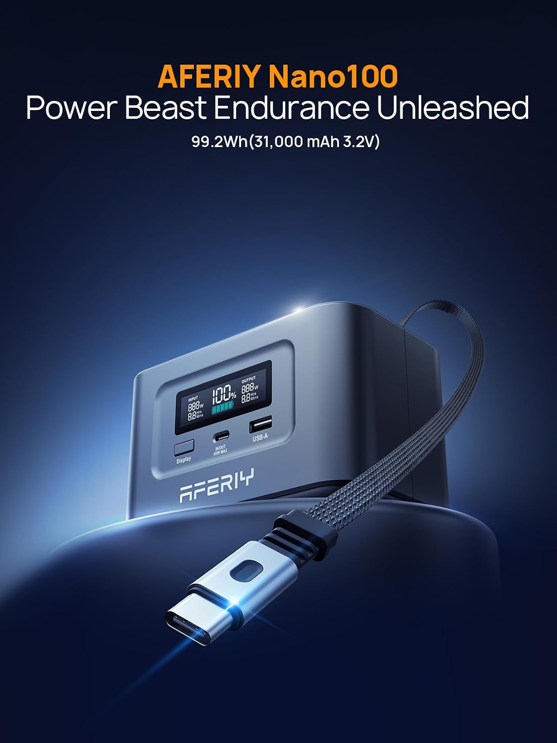Thumbnail 4 de AFERIY 31000mAh 100W Portable Power Station