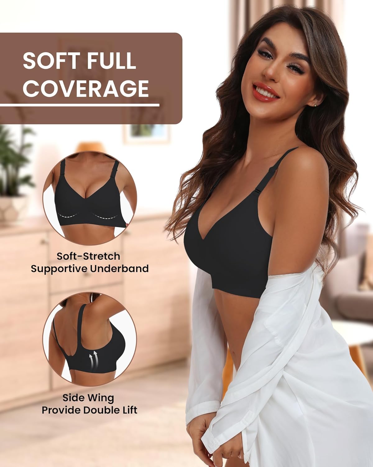 Thumbnail 3 de HORISUN Comfortable Seamless Full Coverage Bra S-4XL