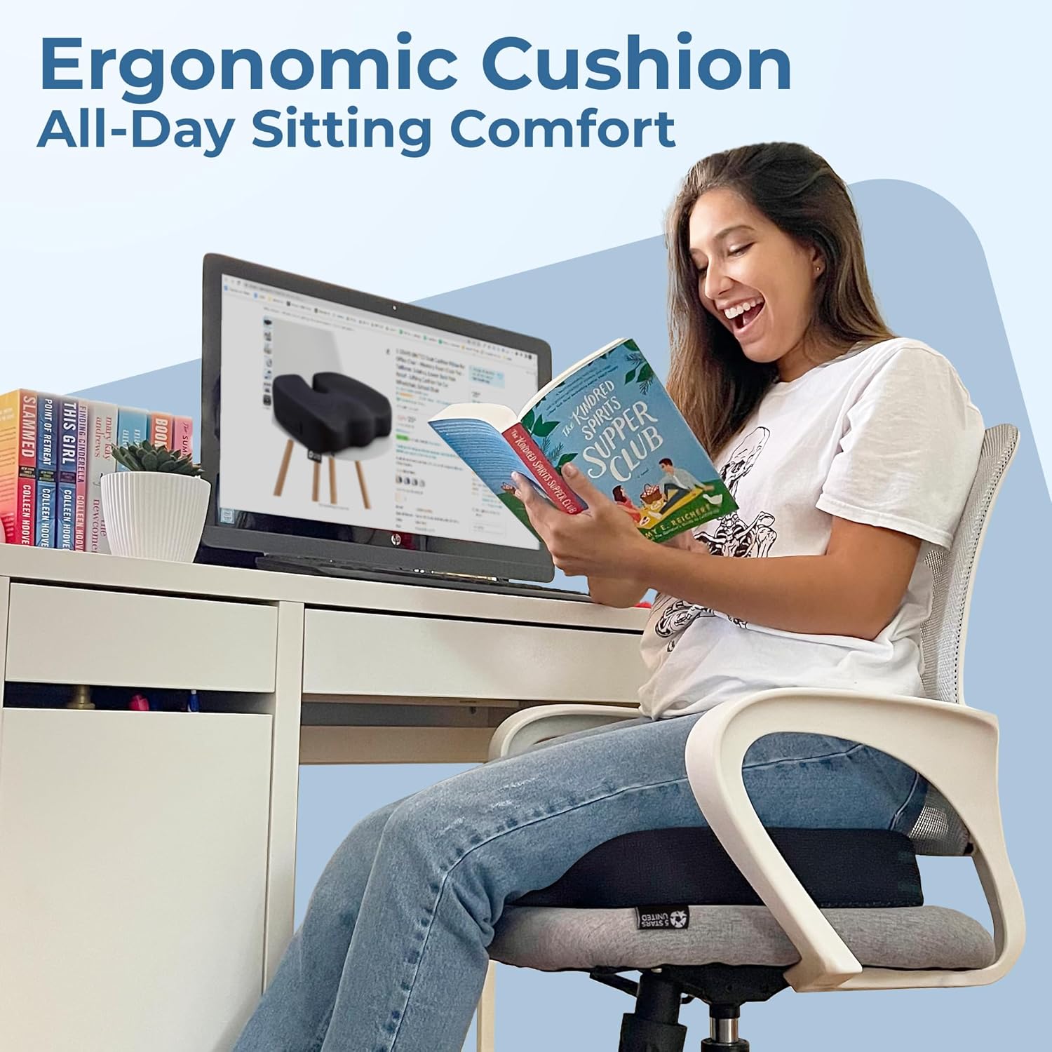 Thumbnail 6 de Seat Cushion for Office Chairs Tailbone Coccyx Pain Relief
