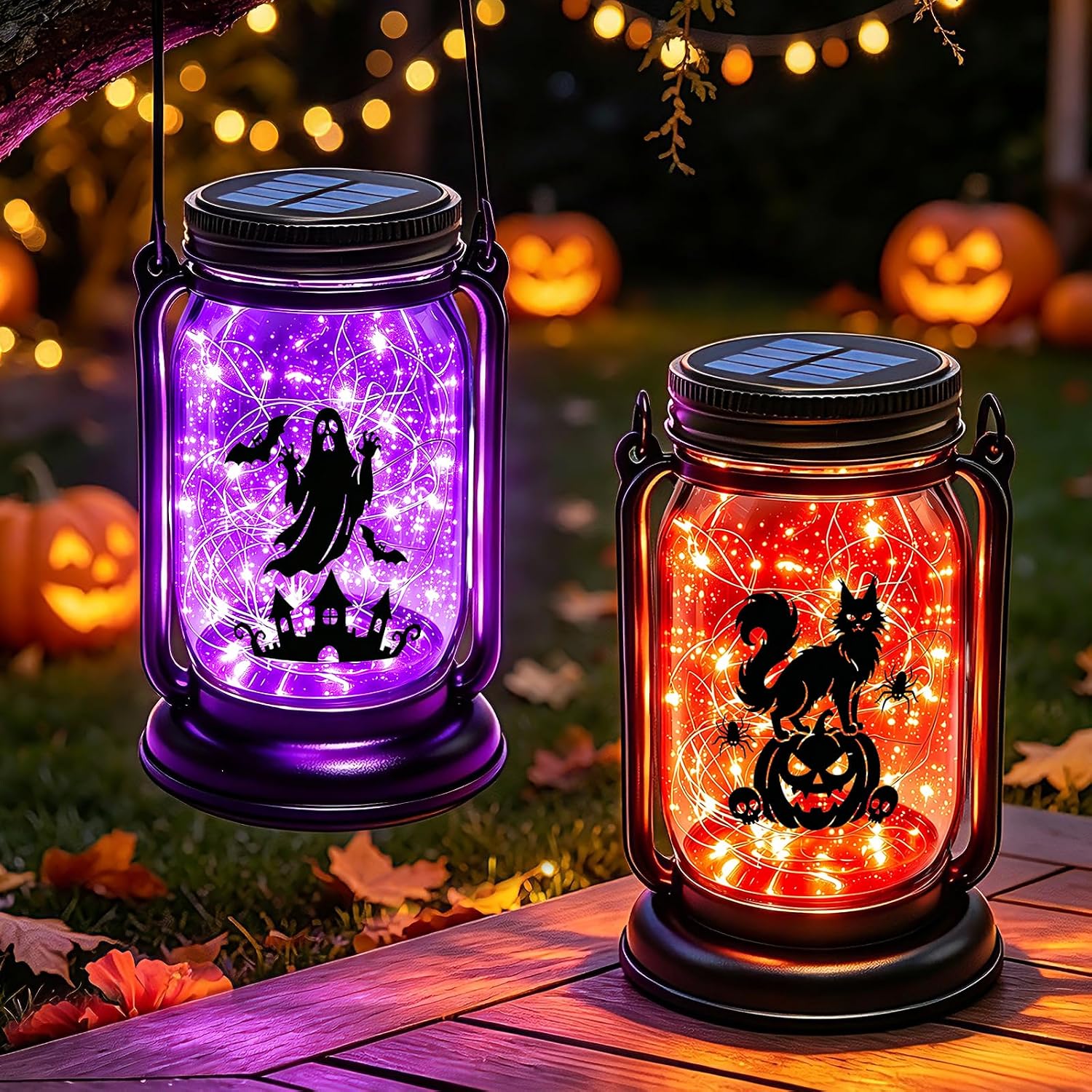 Detalle de Halloween Solar Lanterns Glass