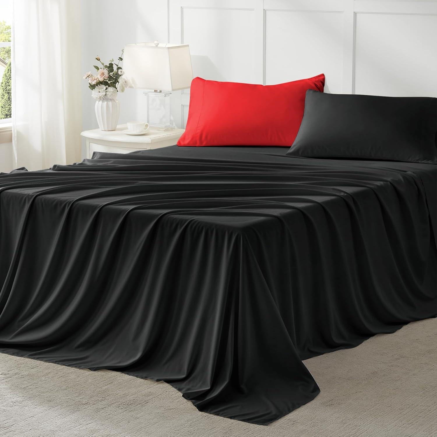Thumbnail 5 de Anluoer Queen Comforter Set 7 Piece: Reversible, Ultra-Soft, All-Season Bedding