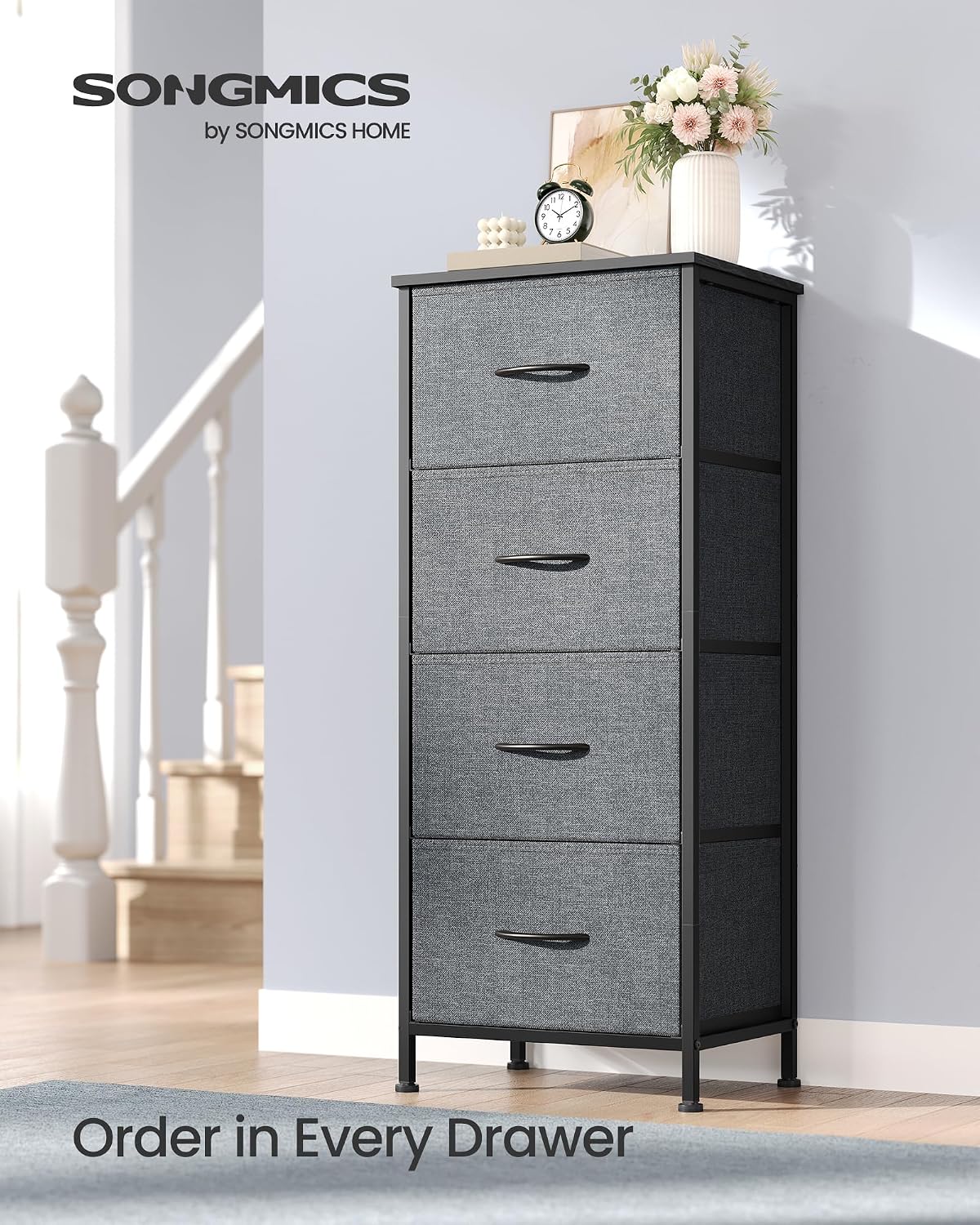 Thumbnail 2 de SONGMICS 4-Drawer Steel Chest of Drawers (BELLAH Collection) – Slate Grey