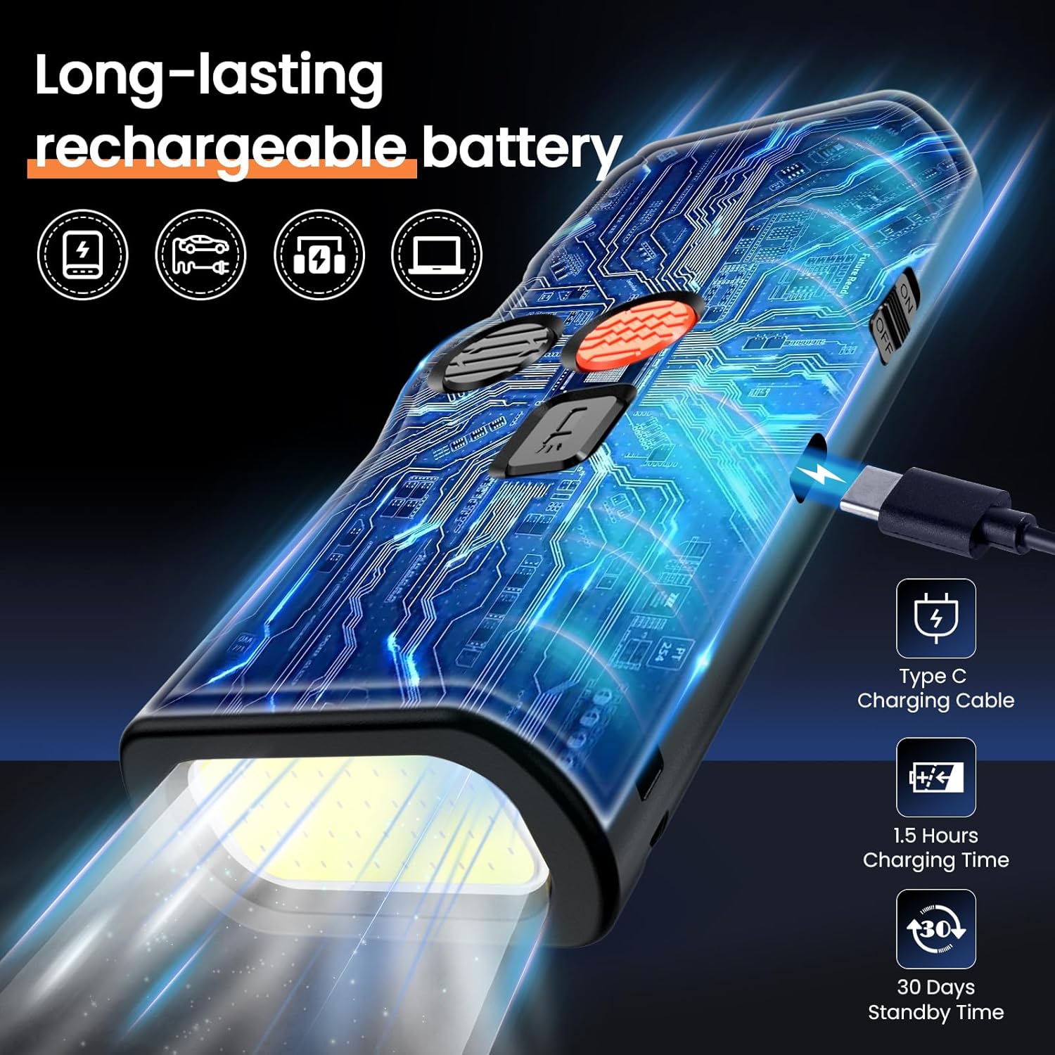 Thumbnail 5 de Anti Barking Device with 4 Modes Ultrasonic Dog Repeller (Handheld, Rechargeable, Type-C)