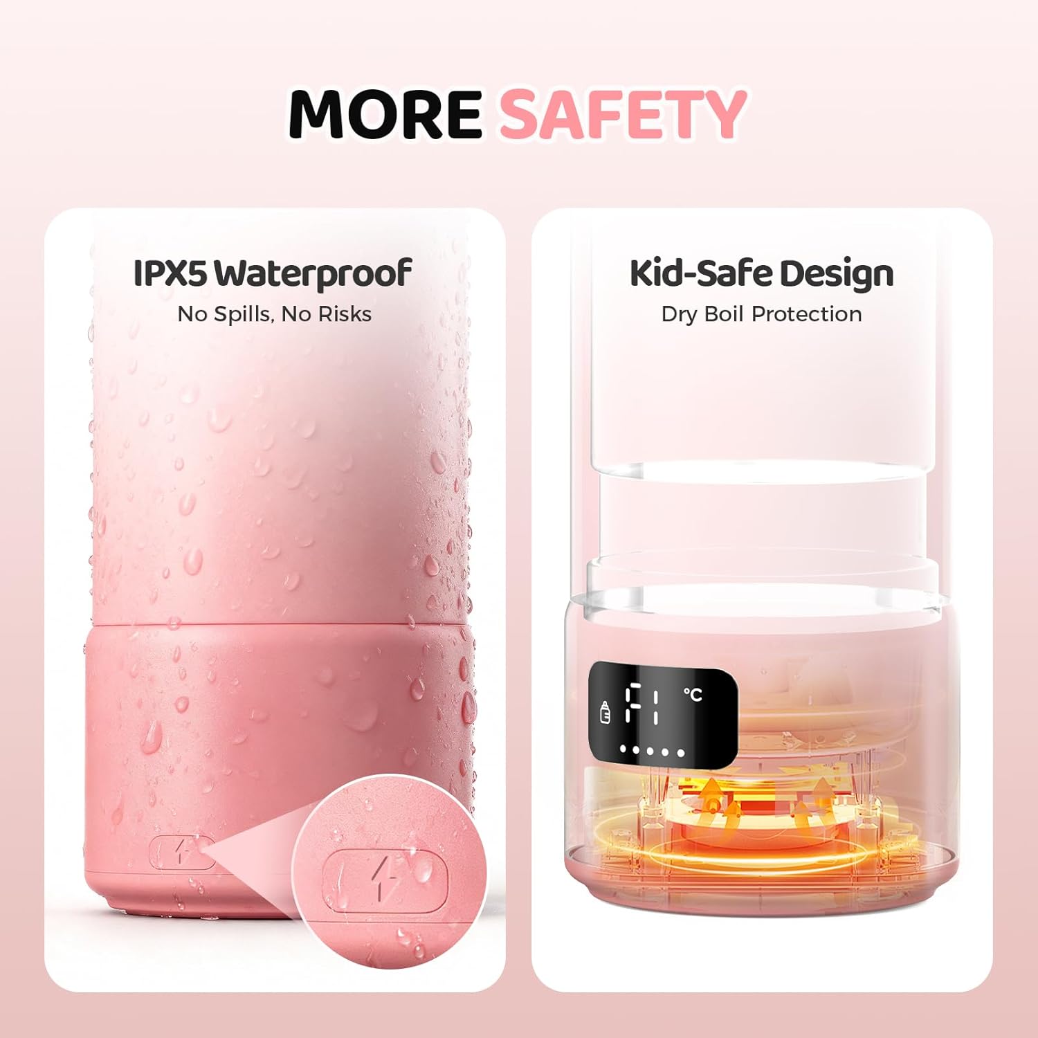 Thumbnail 5 de Scaldabiberon Portatile Senza Fili – Neonato 500 ml, Riscaldamento Veloce e Sicuro