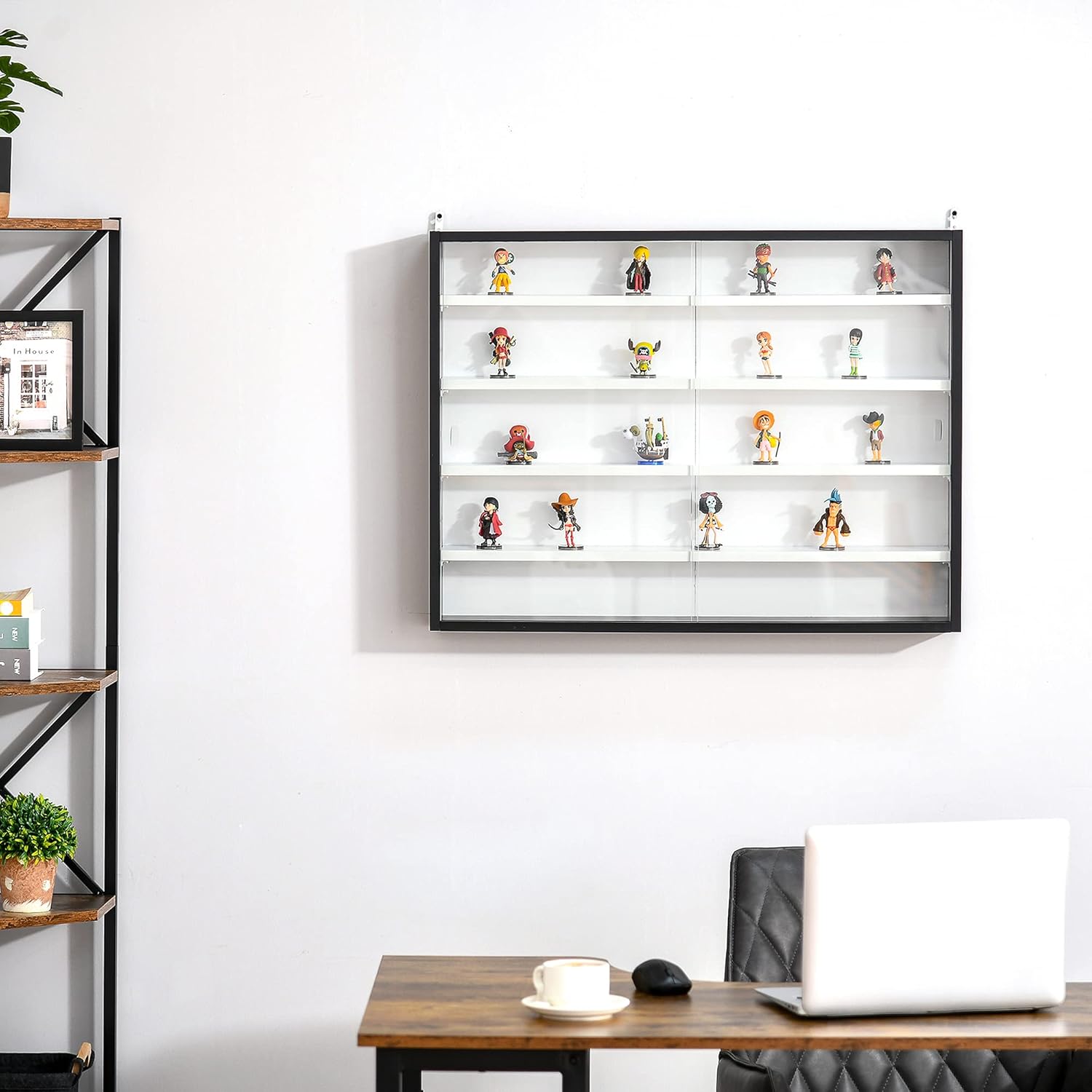 Thumbnail 6 de HOMCOM vitrine murale 80 x 9,5 x 60 cm