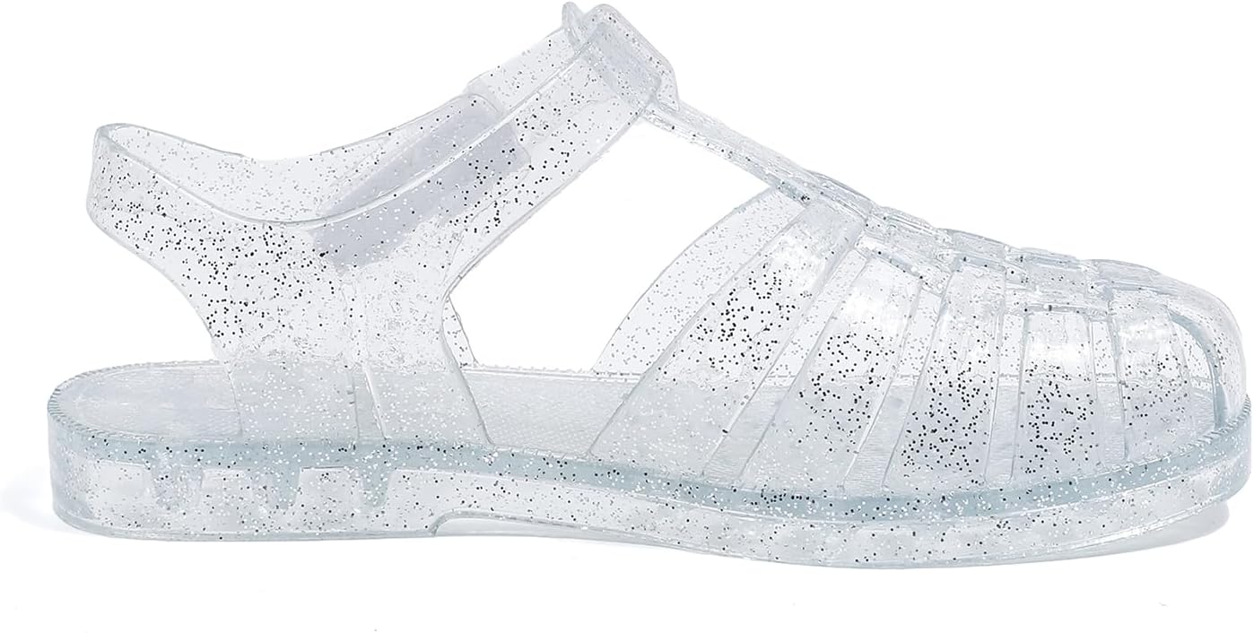 Detalle de GUGUYeah Jelly Sandals for Girls: Closed-Toe Princess Style Beach Shoes