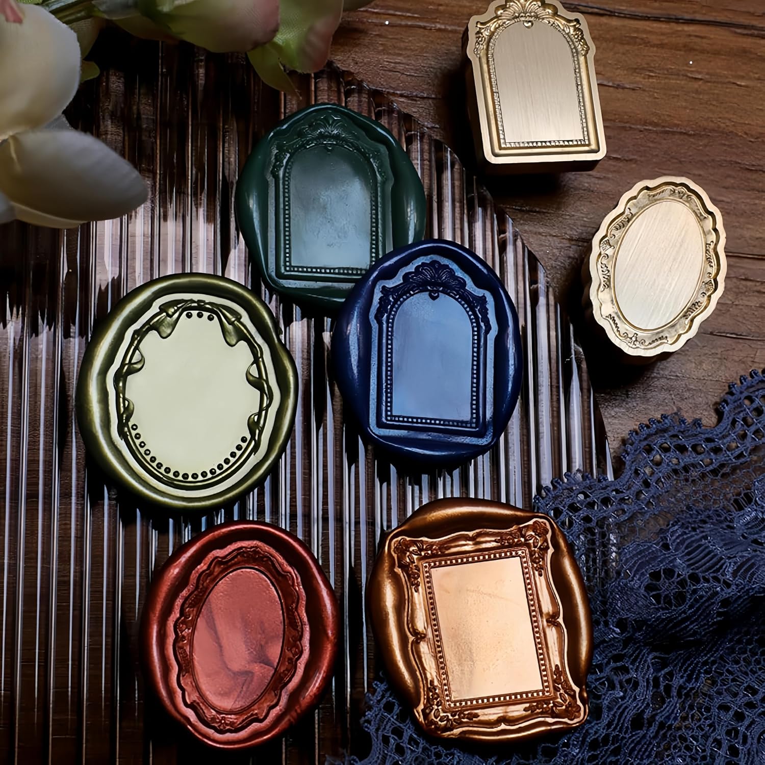Detalle de ONWINPOR Wax Seal Stamp Set, Brass