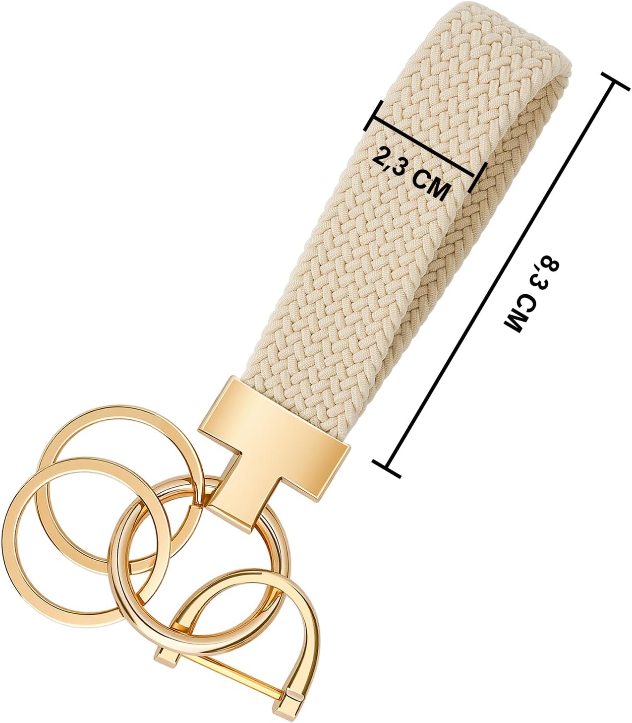 Thumbnail 1 de CHUQING Schlüsselanhänger Auto Makramee – elastisches Schlüsselband in Boho-Optik