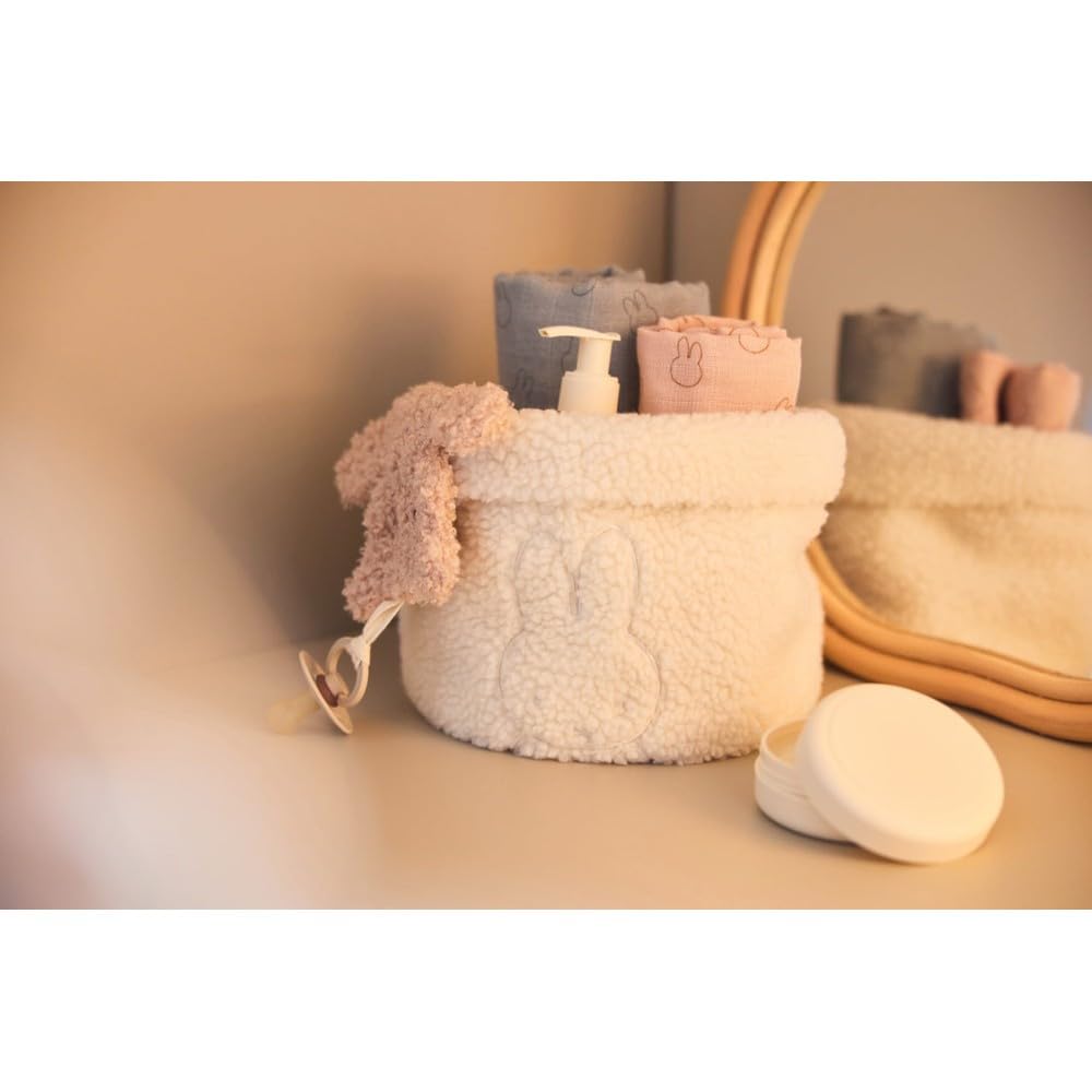 Detalle de Jollein Pflegekörbchen Teddy Miffy, Oatmeal – 14x18 cm, Baumwolle/Polyester