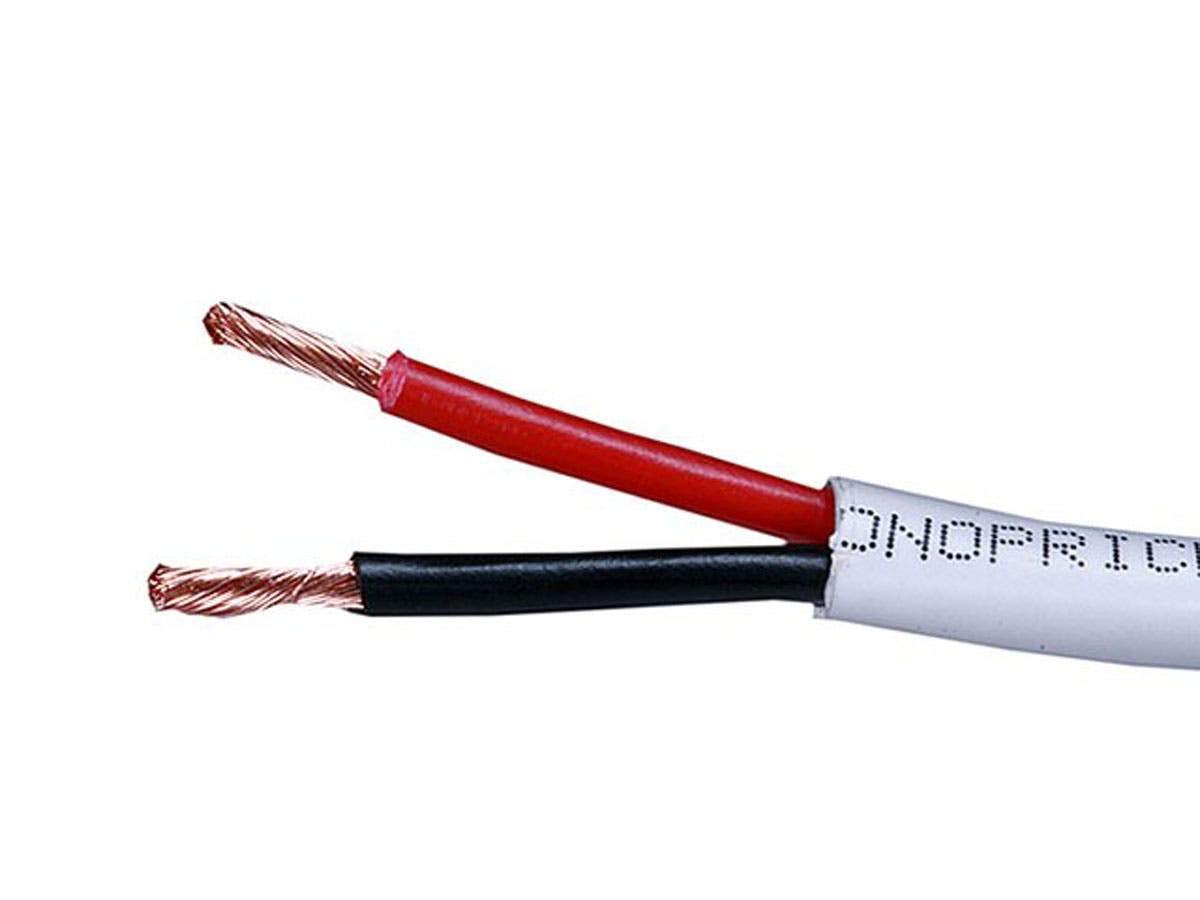 Thumbnail 1 de Monoprice 14 Gauge CL2 Rated 2-Conductor Speaker Wire (1000 ft) — White Fire Safety In-Wall Cable