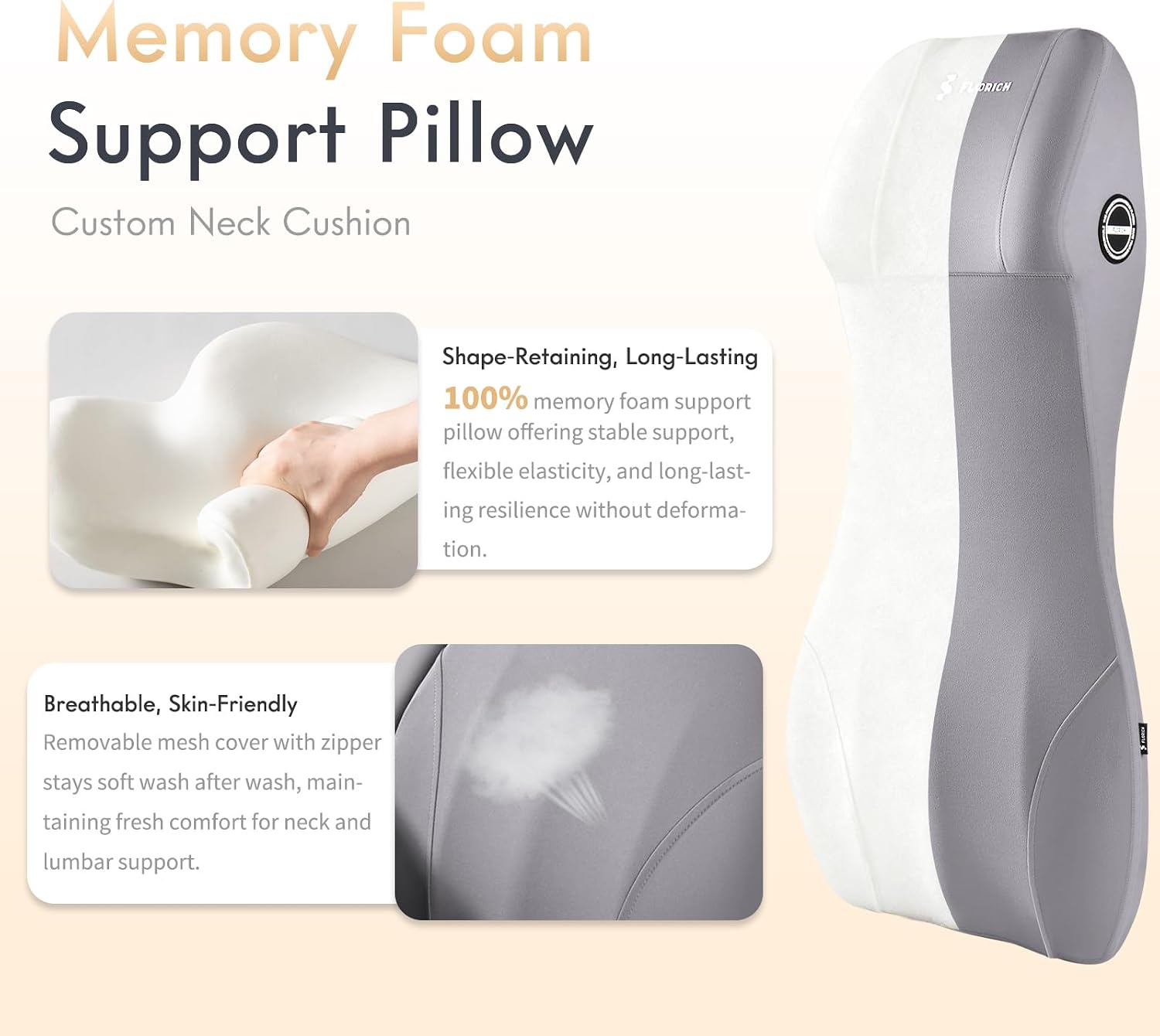 Detalle de FLORICH Car Seat Cushion, Memory Foam