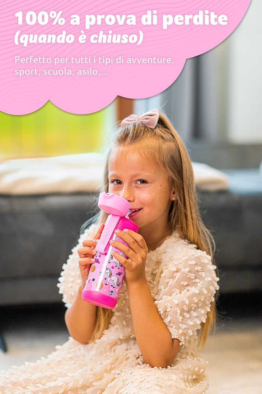 Thumbnail 4 de Jarlson Borraccia Termica Bambini 350ml CHARLI con Cannuccia – Inox 304, BPA free, Unicorno