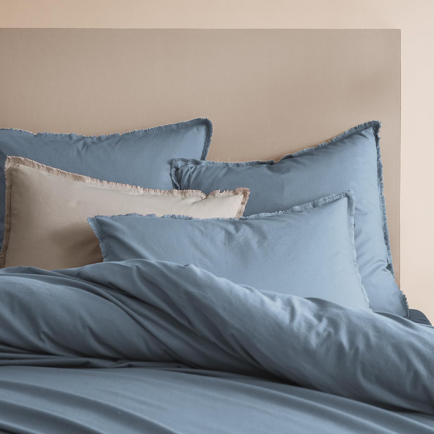 Thumbnail 1 de MATT & ROSE Housse de Couette 200x200 cm en coton lavé Bleu Orage – 1 ou 2 personnes