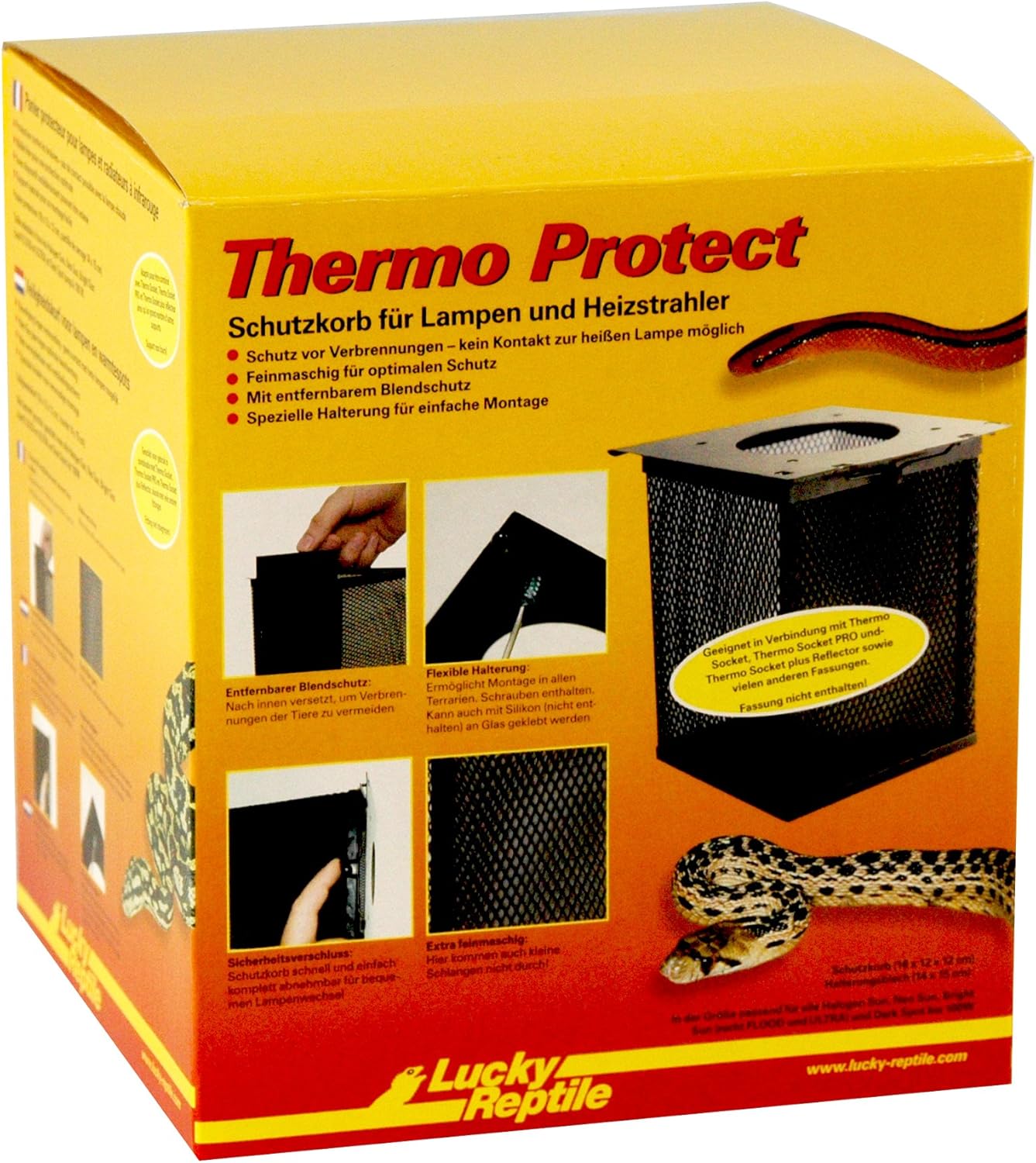 Detalle 1 de Lucky Reptile Thermo Protect Schutzkorb, Größe Groß – zuverlässiger Schutz für Lampen und Heizstrahler