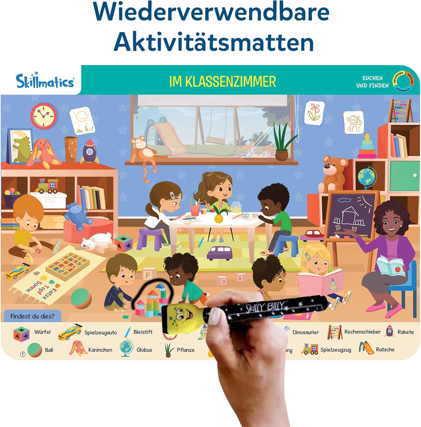 Detalle de Skillmatics-Lernspiel – Suchen und Finden Megapack: Wiederverwendbare Aktivitätsmatten für Kinder 3–6