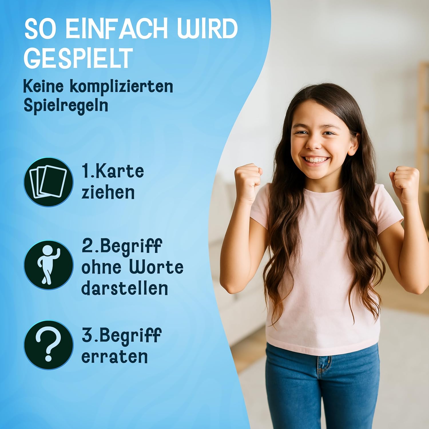 Detalle de LIKARTO Pantomime Spiel für Kinder ab 4 Jahre ⚡