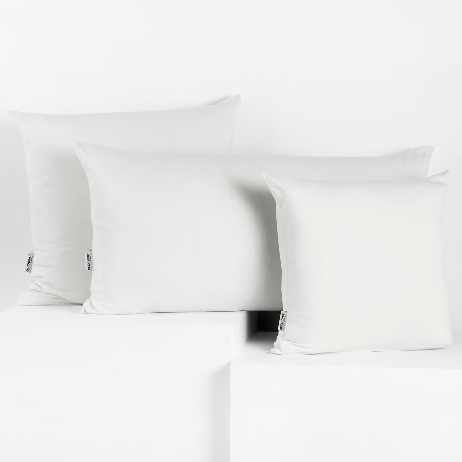 Thumbnail 5 de DeCoKing 2 Kissenbezüge Amber (50x60 cm) aus Jersey-Baumwolle, mit Reißverschluss – weiß