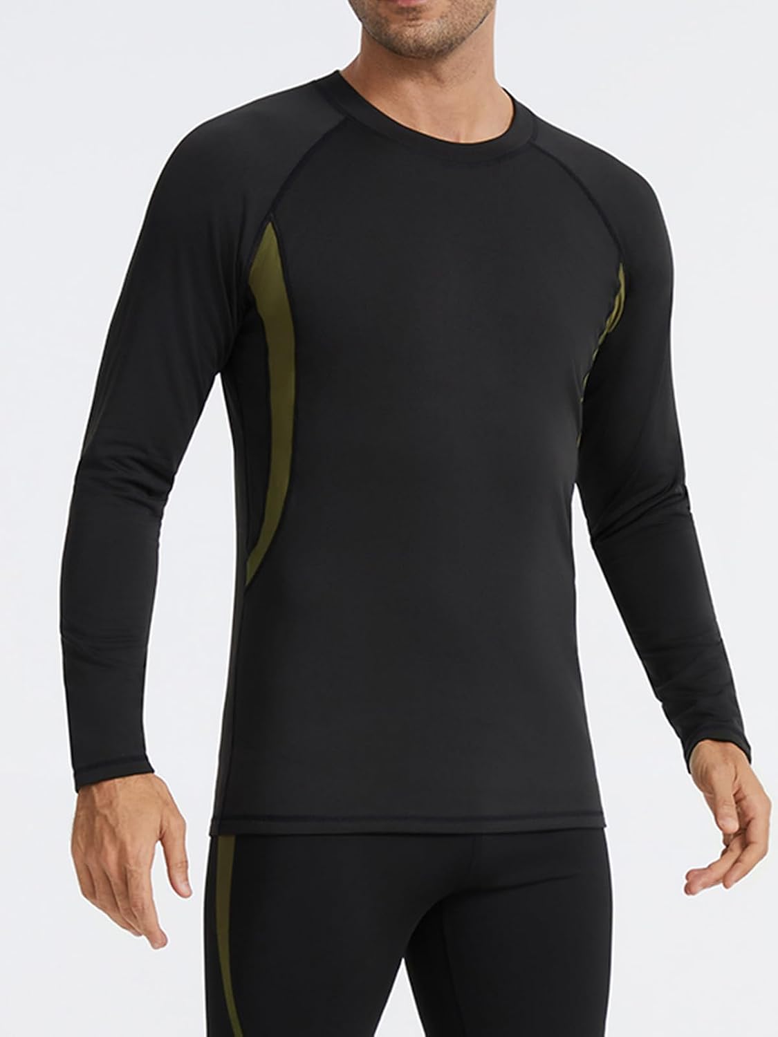 Detalle 2 de ATTIQOZI 4-Pack Men’s Thermal Compression Shirts, Fleece-Lined Long Sleeve