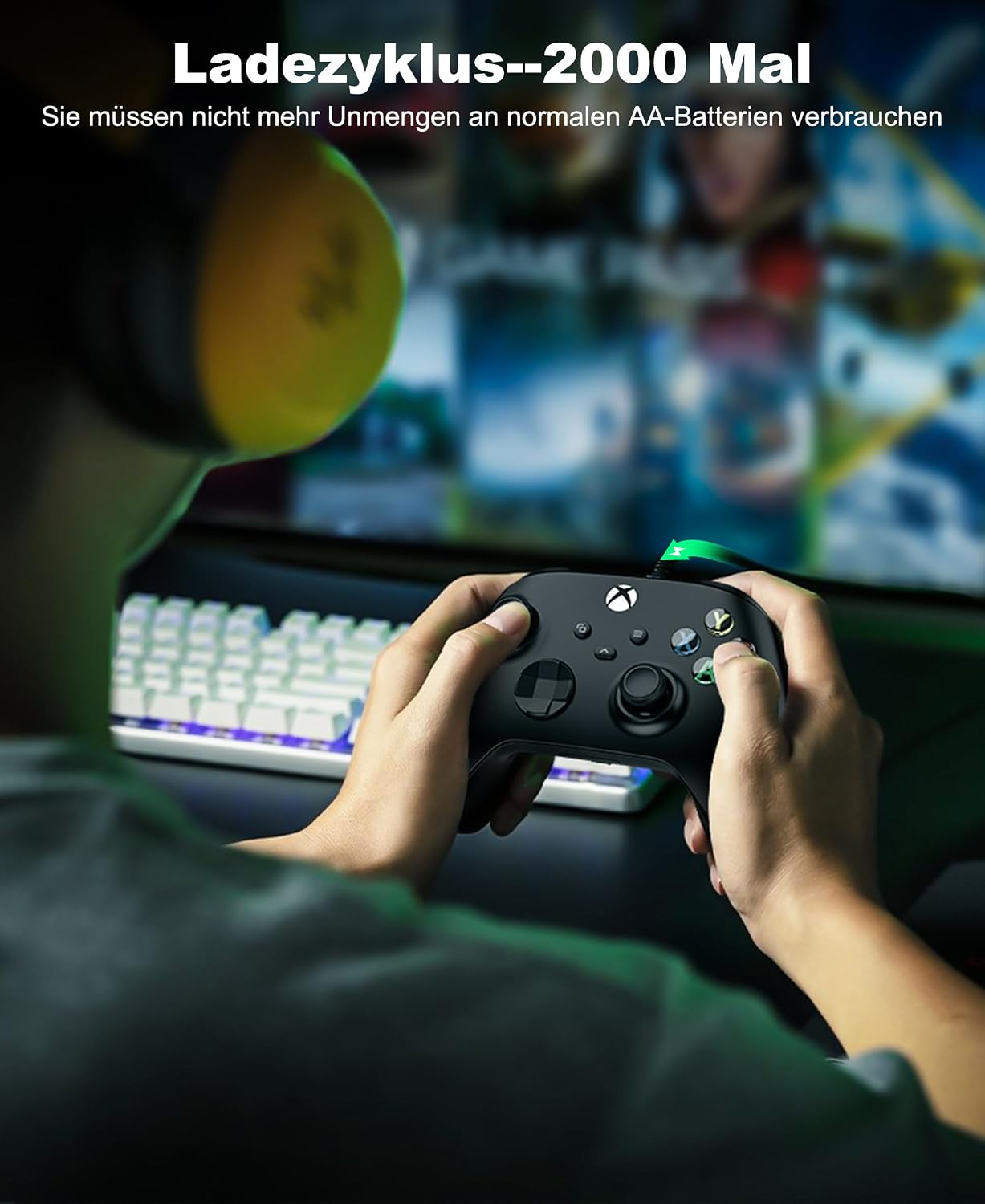 Detalle 2 de Akku für Xbox Controller, 2 x 4800mWh Wiederaufladbare Akku für Xbox Series X Controller mit 4 Batterie Abdeckung für X- Series X/S/X-One/One S/X/Elite
Akku für Xbox Controller, 2 x 4800mWh Wiederaufladb…