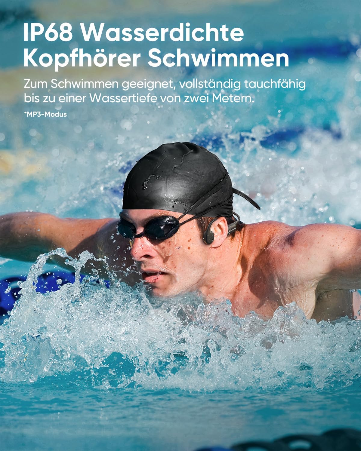 Thumbnail 1 de Guudsoud Kopfhörer Schwimmen – IP68 Open-Ear Knochenschall mit 32 GB MP3-Speicher