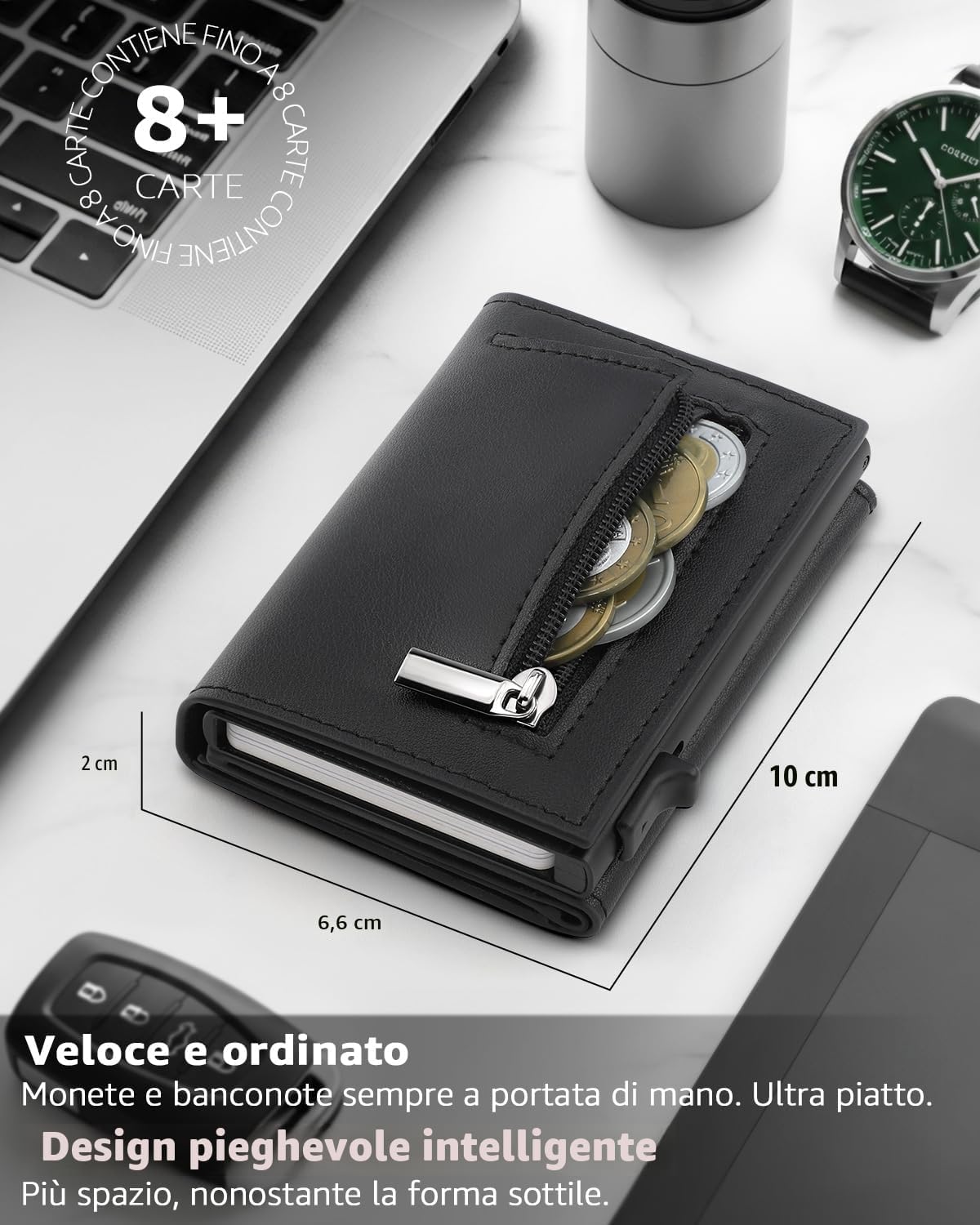 Detalle 2 de TEEHON A-05 portafoglio slim 10x6,6 cm