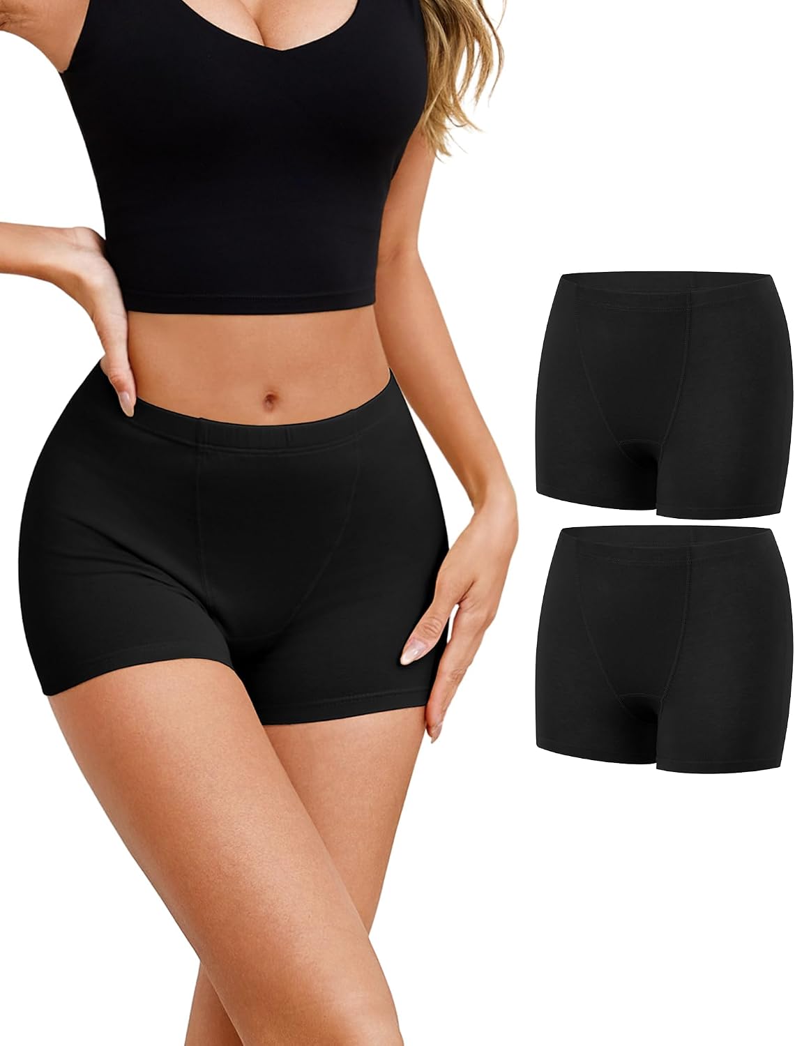 Thumbnail 6 de Ocexteur Boxer da donna in cotone stretch (confezione multipla) per comfort e anti-sfregamento