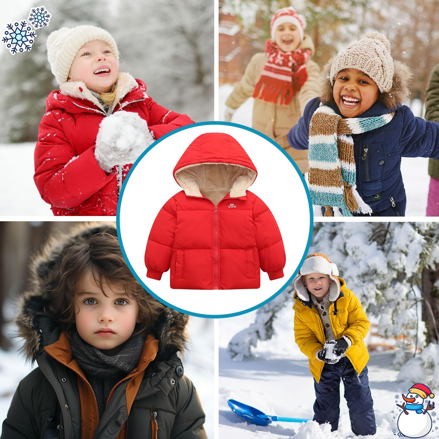 Detalle 2 de Kids4ever Winter Coat for Kids with Hood