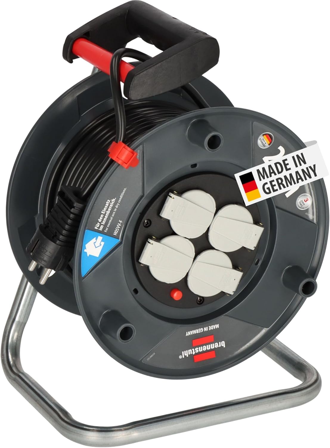 Detalle de Brennenstuhl Garant V2 Kabeltrommel 25 m – Robust, zuverlässig und made in Germany