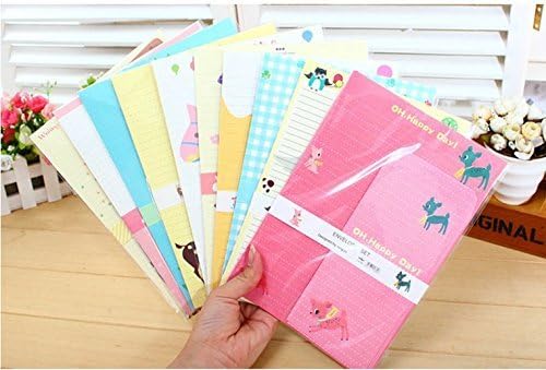 Detalle de DxJ Kawaii Cat Writing Paper and Envelope Set, 30 Sheets and 15 Envelopes