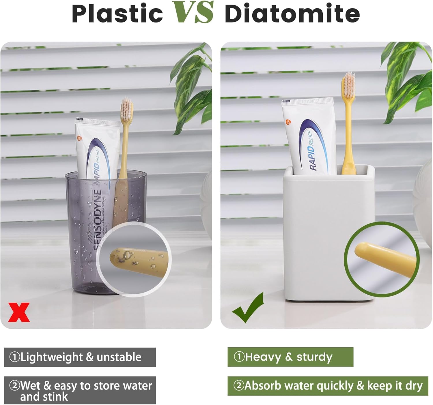 Thumbnail 4 de Luxspire Zahnbürstenhalter 2 Stück Zahnbürstenhalter