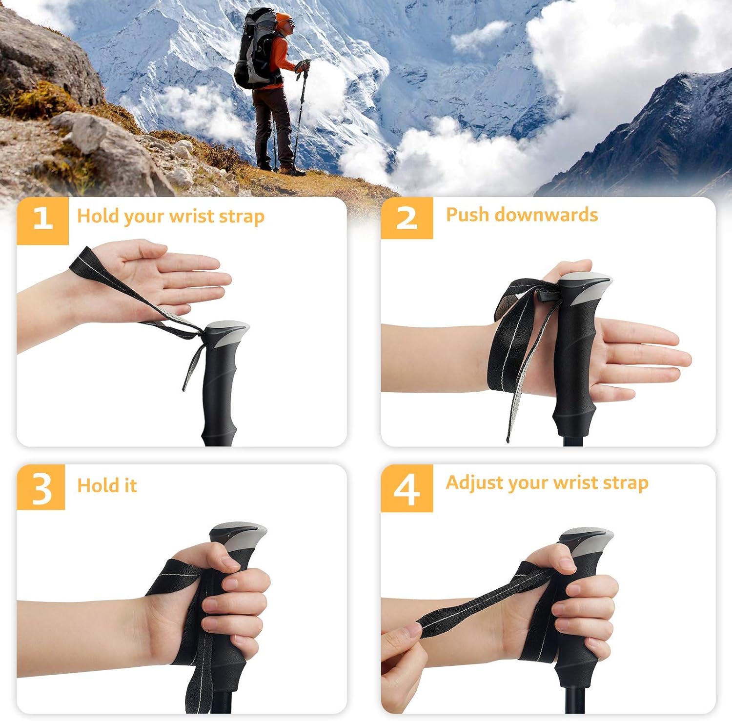 Thumbnail 5 de COVACURE Wanderstöcke faltbar verstellbar 100–120 cm