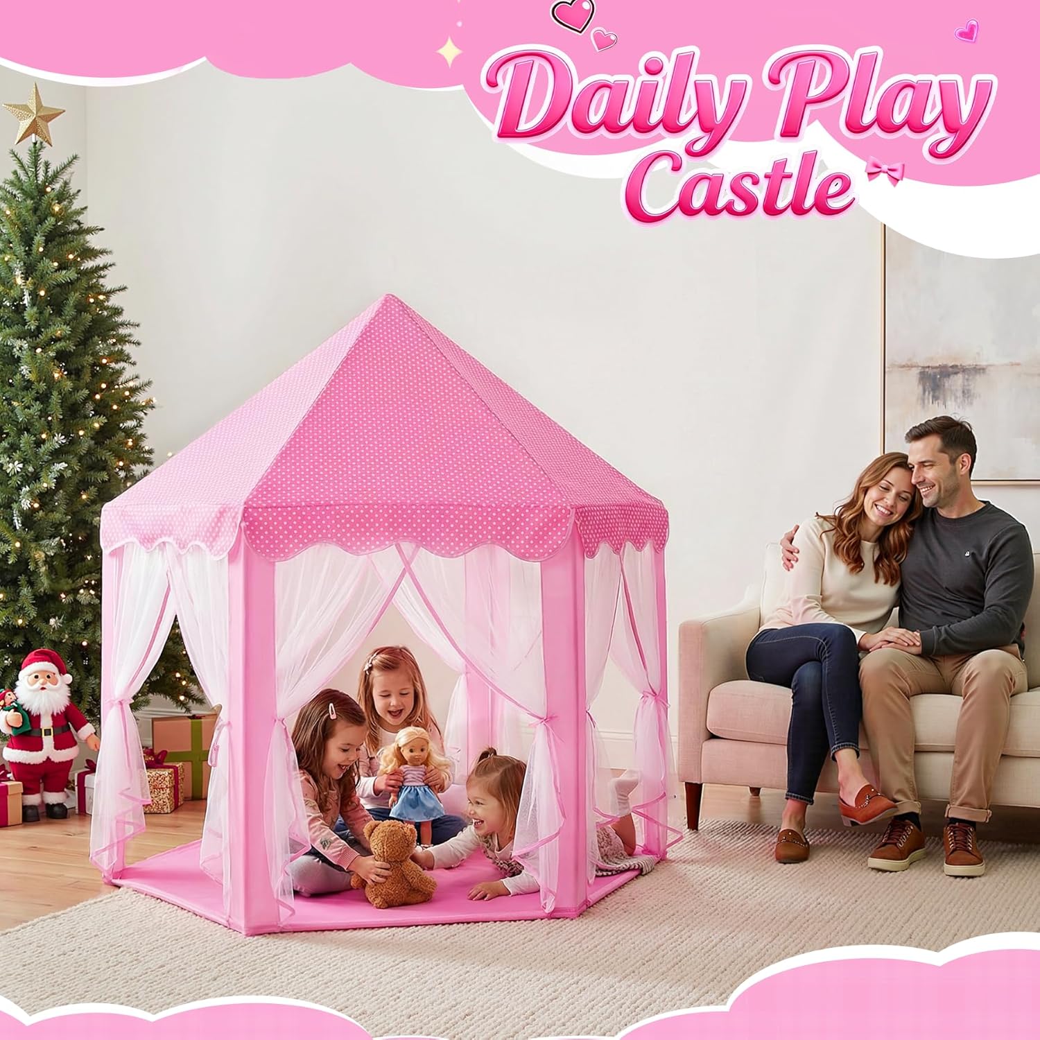 Thumbnail 1 de wilwolfer Princess Castle Play Tent 48x52 in 🎪
