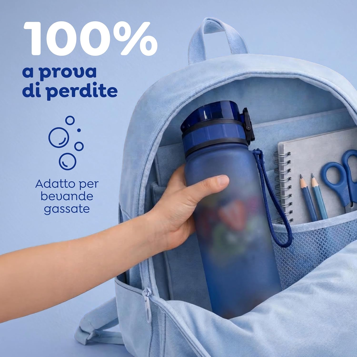 Detalle 2 de Sweety Fox Borraccia per Bambini 500 ml, a Prova di Perdite e Lavabile in Lavastoviglie