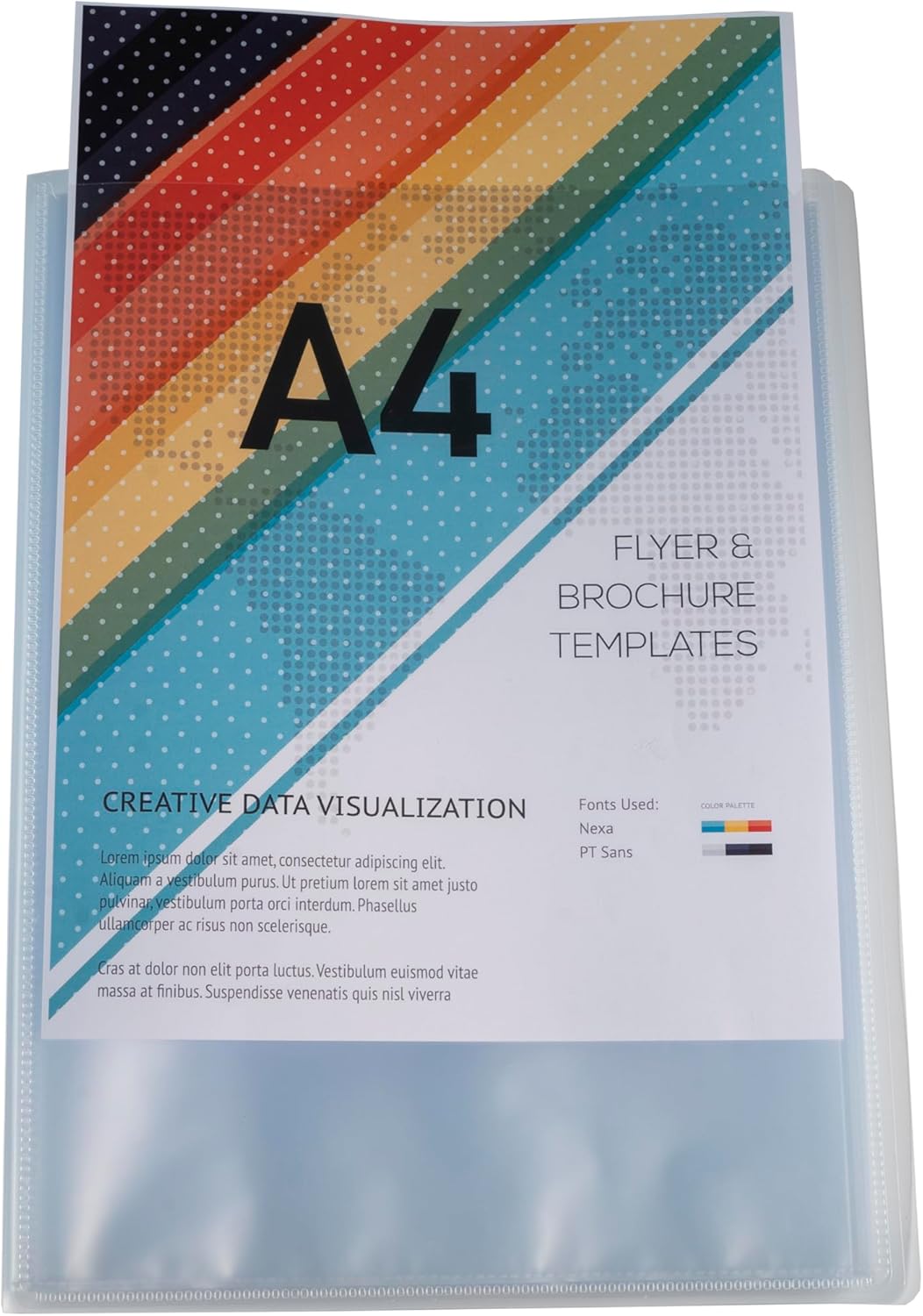 Thumbnail 1 de Exacompta Kreacover Chromaline 5748E – Paquet de 5 protège-documents A4, 40 pochettes transparentes