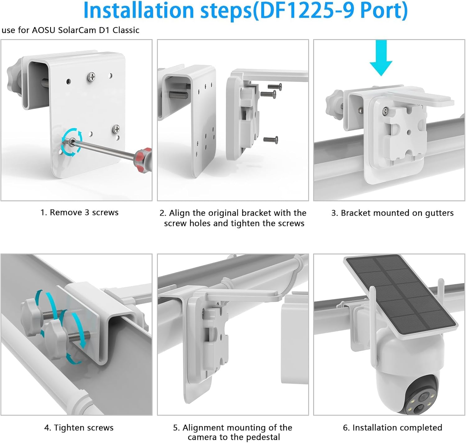 Thumbnail 3 de UIQELYS Gutter Bracket for Reolink Argus PT and Go PT: Durable Outdoor Mount