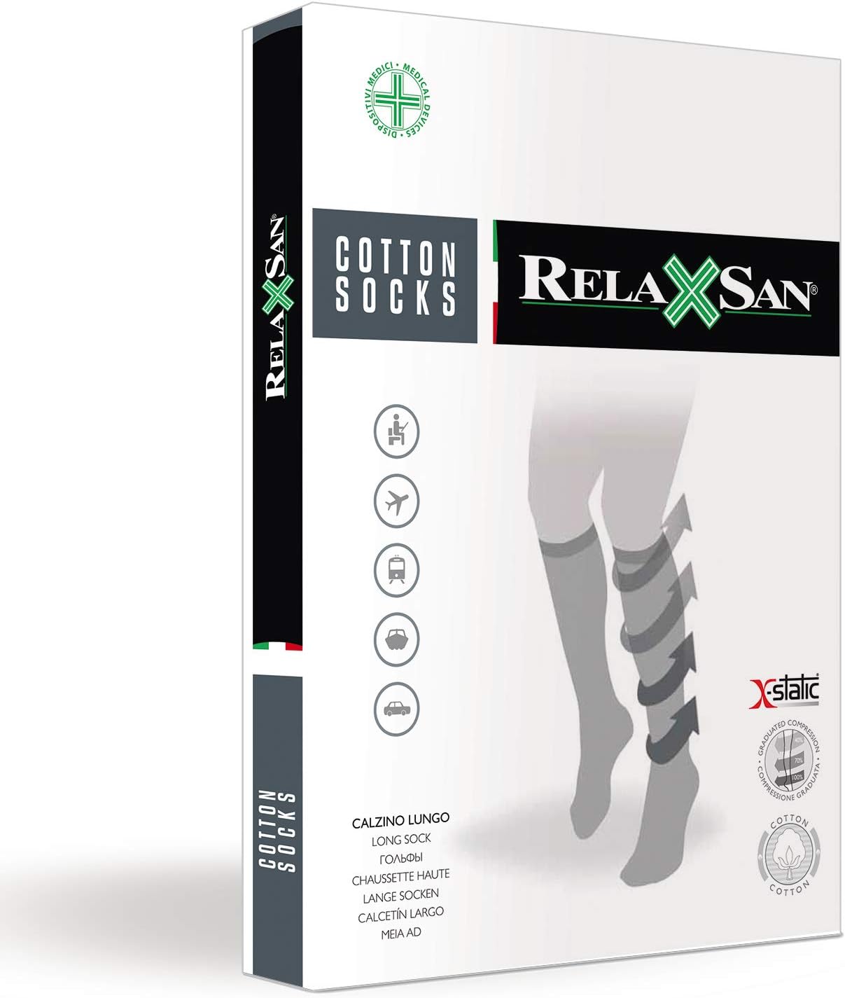Thumbnail 3 de Relaxsan 930 Bas de contention 22-27 mmHg (coton & fibre d’argent X-Static) femme et homme