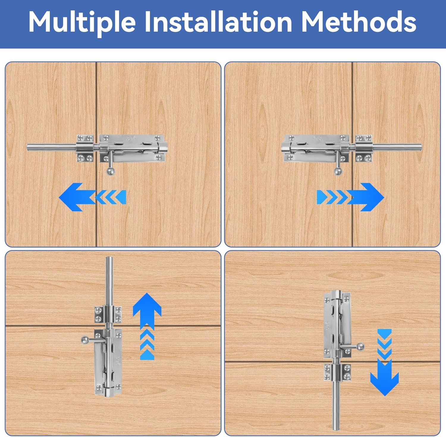 Thumbnail 4 de MISIQIMA Torriegel 195 mm aus Edelstahl 304 mit Vorhängeschlossöffnung