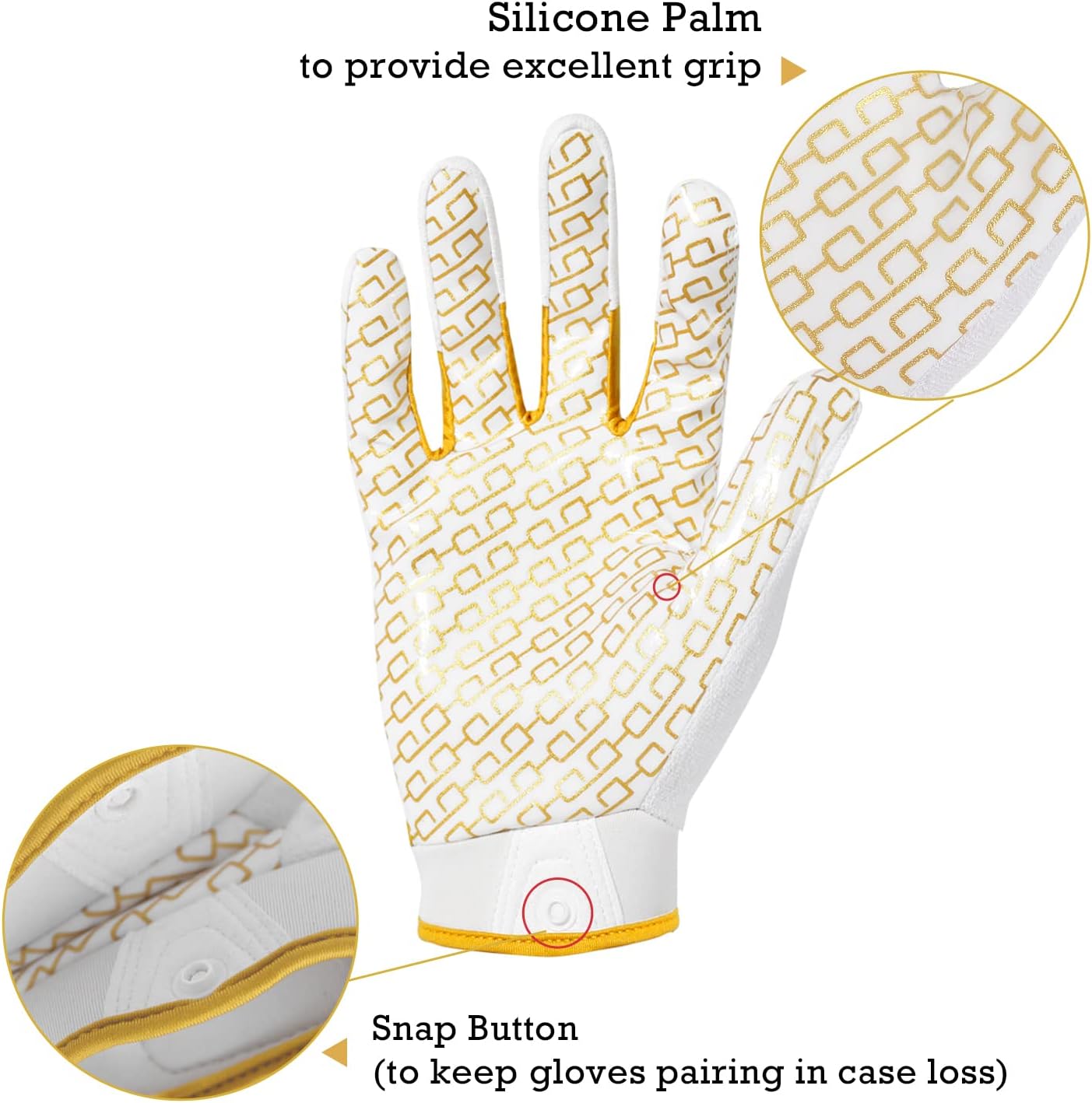 Thumbnail 2 de HANDLANDY Youth Football Gloves for Kids Sticky Receiver Grip