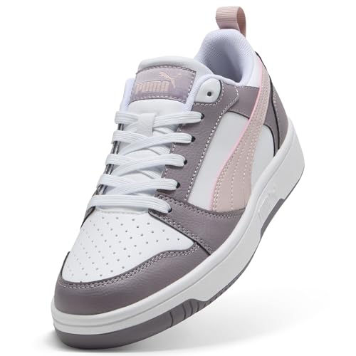 Detalle de Puma Rebound V6 Low Unisex - Sneaker comoda e versatile per ogni stagione (White Mauve Mist Plum Jam) - 43 EU
