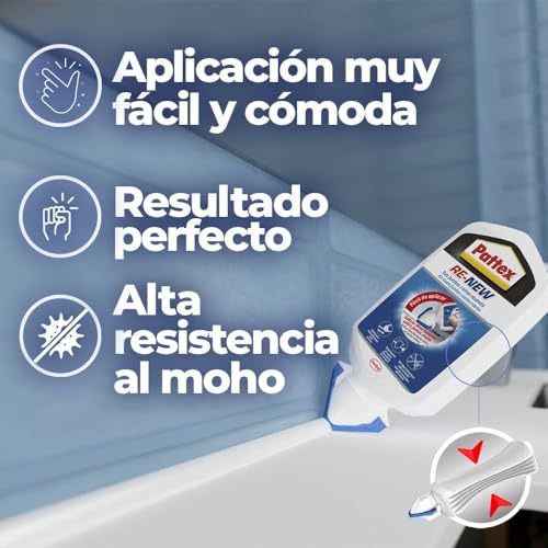 Detalle de Pattex Baño Sano RE-NEW 80 ml para juntas